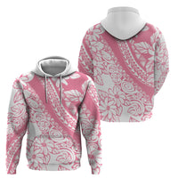 Polynesian Tiare Flower Pink Pastel Vibes Zip Hoodie