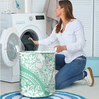 Polynesian Tiare Flower Cyan Pastel Vibes Laundry Basket LT14 - Polynesian Pride