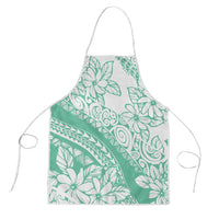 Polynesian Tiare Flower Cyan Pastel Vibes Apron LT14 Cyan - Polynesian Pride