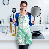 Polynesian Tiare Flower Cyan Pastel Vibes Apron LT14 - Polynesian Pride