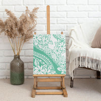 Polynesian Tiare Flower Cyan Pastel Vibes Canvas Wall Art LT14 - Polynesian Pride