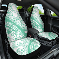 Polynesian Tiare Flower Cyan Pastel Vibes Car Seat Cover