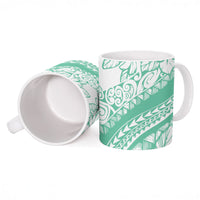 Polynesian Tiare Flower Cyan Pastel Vibes Ceramic Mug LT14 - Polynesian Pride