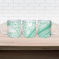 Polynesian Tiare Flower Cyan Pastel Vibes Ceramic Mug LT14 - Polynesian Pride