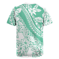Polynesian Tiare Flower Cyan Pastel Vibes Rugby Jersey LT14 - Polynesian Pride