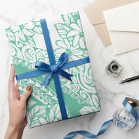 Polynesian Tiare Flower Cyan Pastel Wrapping Paper LT14 - Polynesian Pride