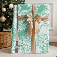 Polynesian Tiare Flower Cyan Pastel Wrapping Paper LT14 - Polynesian Pride