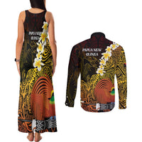 Papua New Guinea 1975 Couples Matching Tank Maxi Dress and Long Sleeve Button Shirt Create Our History Inspire Our Future - Polynesian Pride