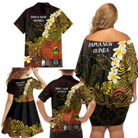 Papua New Guinea 1975 Family Matching Off Shoulder Short Dress and Hawaiian Shirt Create Our History Inspire Our Future - Polynesian Pride