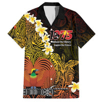 Papua New Guinea 1975 Family Matching Short Sleeve Bodycon Dress and Hawaiian Shirt Create Our History Inspire Our Future LT14 Dad's Shirt - Short Sleeve Black - Polynesian Pride