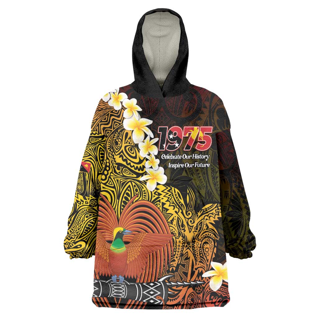 Papua New Guinea 1975 Wearable Blanket Hoodie Create Our History Inspire Our Future - Polynesian Pride