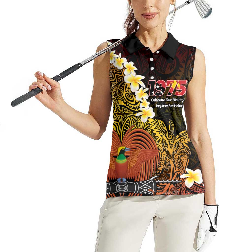Papua New Guinea 1975 Women Sleeveless Polo Shirt Create Our History Inspire Our Future - Polynesian Pride