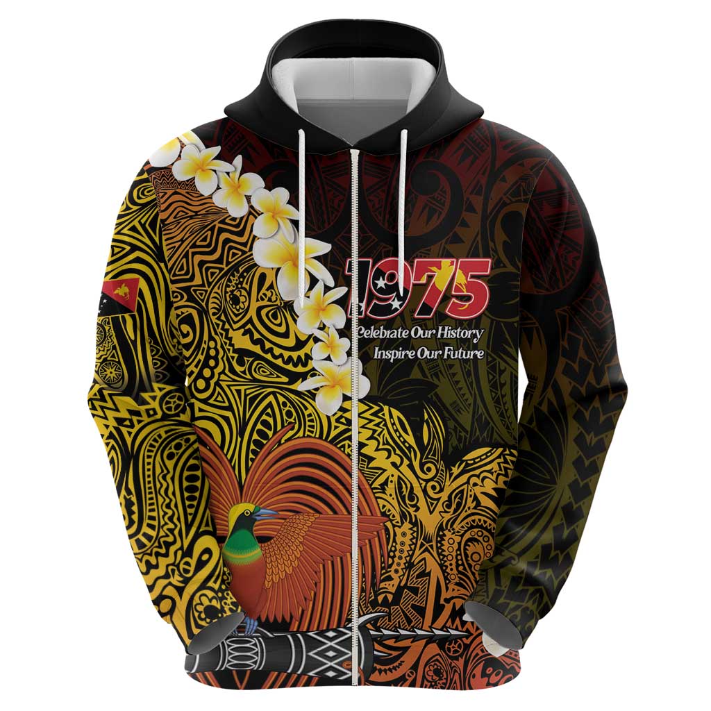 Papua New Guinea 1975 Zip Hoodie Create Our History Inspire Our Future - Polynesian Pride