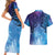 New Zealand Matariki Couples Matching Short Sleeve Bodycon Dress and Hawaiian Shirt Aotearoa Maori New Year Galaxy Maori Silver Fern