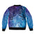 New Zealand Matariki Sleeve Zip Bomber Jacket Aotearoa Maori New Year Galaxy Maori Silver Fern