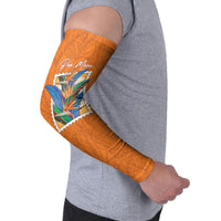 Aloha Hawaii Pua Manu Arm Sleeves Hawaiian Bird of Paradise Flowers Stylized Stamp LT14 - Polynesian Pride