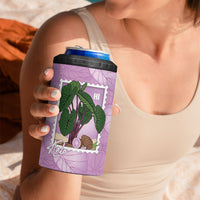 Aloha Hawaii Kalo 4 in 1 Can Cooler Tumbler Hawaiian Taro Leaves Stylized Stamp LT14 - Polynesian Pride