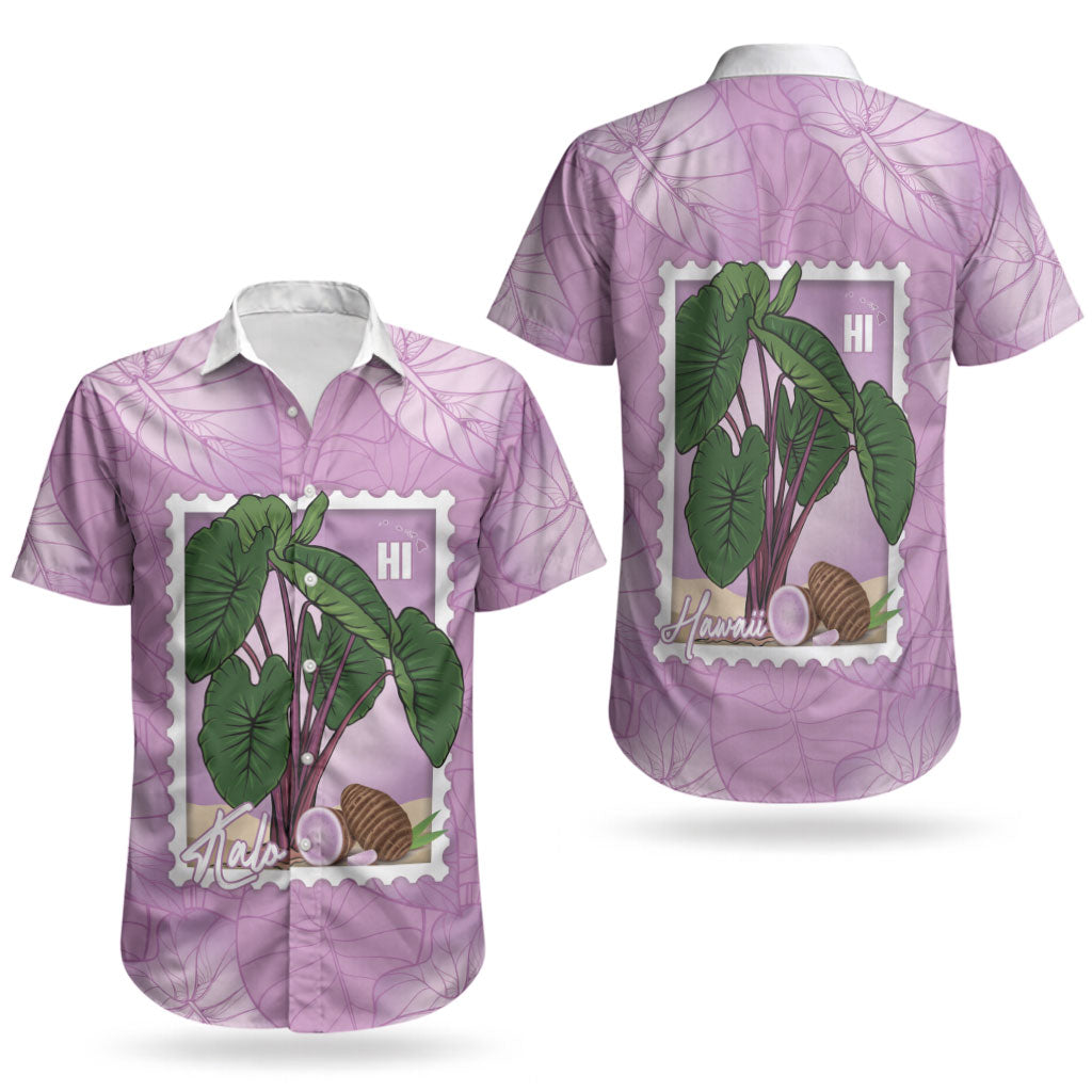 Aloha Hawaii Kalo Couples Matching Summer Maxi Dress and Hawaiian Shirt Hawaiian Taro Leaves Stylized Stamp LT14 - Polynesian Pride