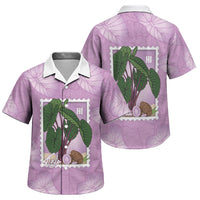 Aloha Hawaii Kalo Family Matching Summer Maxi Dress and Hawaiian Shirt Hawaiian Taro Leaves Stylized Stamp LT14 Son's Shirt Purple - Polynesian Pride