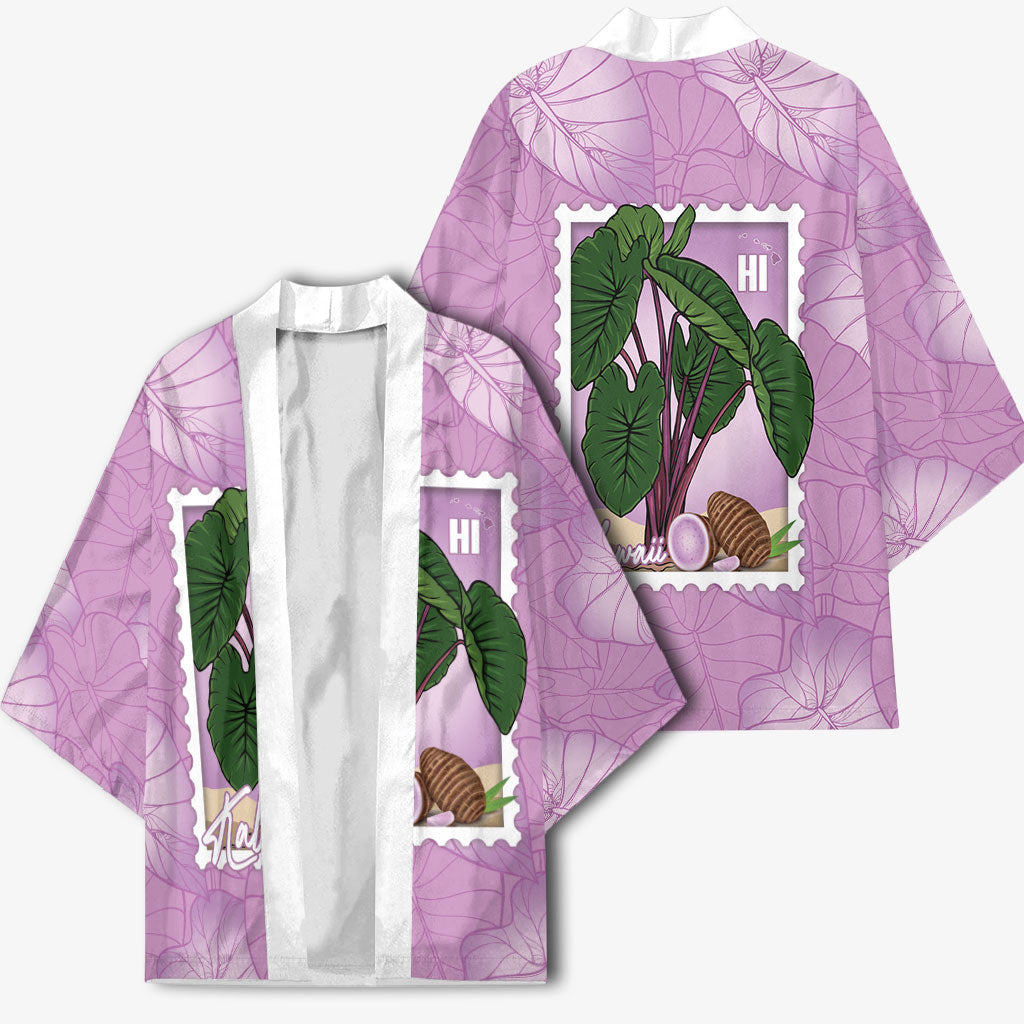 Aloha Hawaii Kalo Kimono Hawaiian Taro Leaves Stylized Stamp LT14 - Polynesian Pride