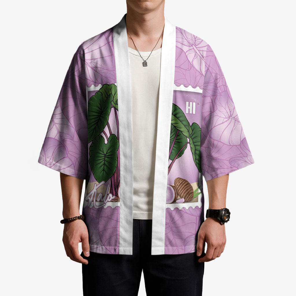 Aloha Hawaii Kalo Kimono Hawaiian Taro Leaves Stylized Stamp LT14 - Polynesian Pride