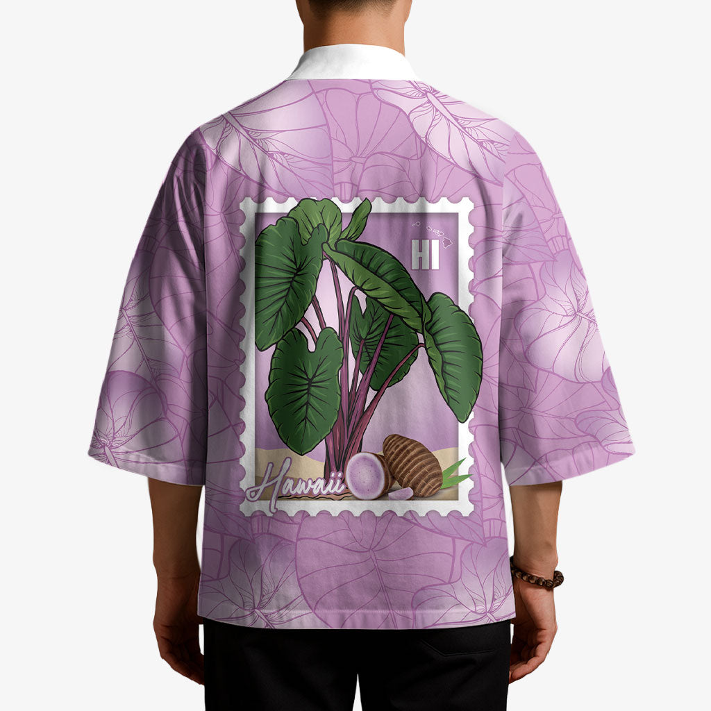 Aloha Hawaii Kalo Kimono Hawaiian Taro Leaves Stylized Stamp LT14 - Polynesian Pride
