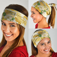 Aloha Hawaii Puakenikeni Neck Gaiter Hawaiian Lei Palaka Motifs Stylized Stamp LT14 - Polynesian Pride