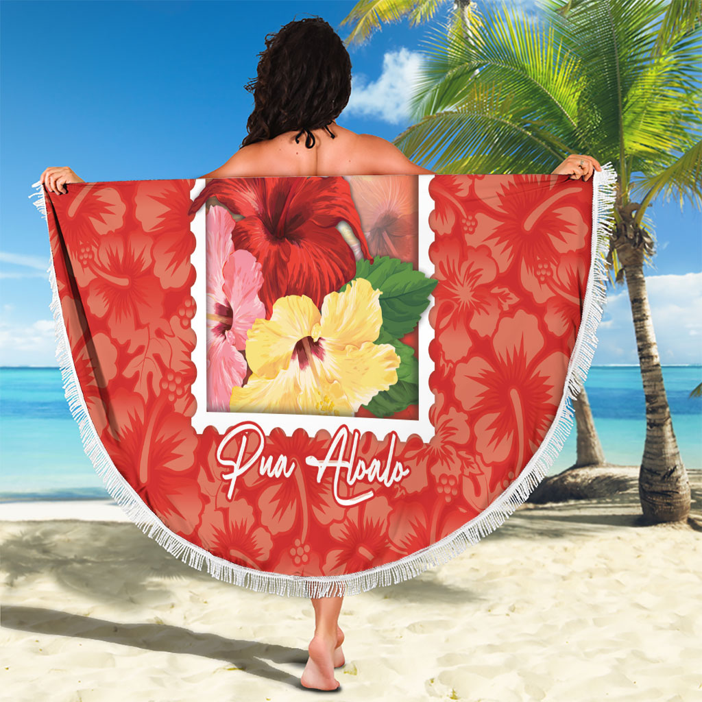 Aloha Hawaii Pua Aloalo Beach Blanket Hawaiian Hibiscus Flowers Stylized Stamp LT14 - Polynesian Pride