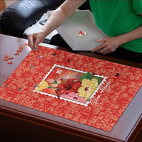 Aloha Hawaii Pua Aloalo Puzzle Hawaiian Hibiscus Flowers Stylized Stamp LT14 - Polynesian Pride