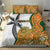 Custom Fiji And Australia Rugby Bedding Set Fijian Palm Tree Mix Aussie Kangaroo