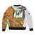 Custom Fiji And Australia Rugby Bomber Jacket Fijian Palm Tree Mix Aussie Kangaroo