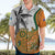 Custom Fiji And Australia Rugby Hawaiian Shirt Fijian Palm Tree Mix Aussie Kangaroo