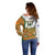 Custom Fiji And Australia Rugby Off Shoulder Sweater Fijian Palm Tree Mix Aussie Kangaroo