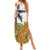 Custom Fiji And Australia Rugby Summer Maxi Dress Fijian Palm Tree Mix Aussie Kangaroo