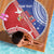Tonga and Samoa Rugby Custom Beach Blanket Ikale Tahi Manu Samoa Together - Polynesian Pride
