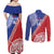 Tonga and Samoa Rugby Custom Couples Matching Off Shoulder Maxi Dress and Long Sleeve Button Shirt Ikale Tahi Manu Samoa Together - Polynesian Pride
