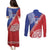 Tonga and Samoa Rugby Custom Couples Matching Puletasi and Long Sleeve Button Shirt Ikale Tahi Manu Samoa Together - Polynesian Pride