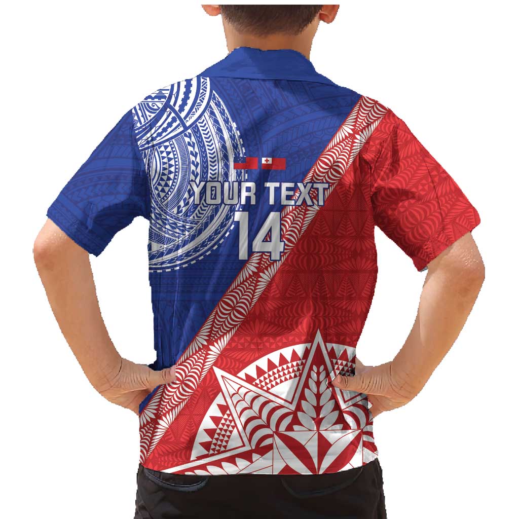 Tonga and Samoa Rugby Custom Family Matching Mermaid Dress and Hawaiian Shirt Ikale Tahi Manu Samoa Together - Polynesian Pride