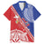 Tonga and Samoa Rugby Custom Family Matching Off Shoulder Maxi Dress and Hawaiian Shirt Ikale Tahi Manu Samoa Together - Polynesian Pride