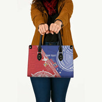 Tonga and Samoa Rugby Custom Leather Bag Ikale Tahi Manu Samoa Together - Polynesian Pride