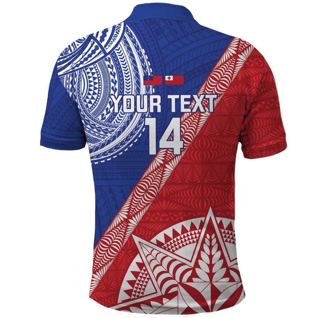 Tonga and Samoa Rugby Custom Polo Shirt Ikale Tahi Manu Samoa Together - Polynesian Pride