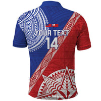 Tonga and Samoa Rugby Custom Polo Shirt Ikale Tahi Manu Samoa Together - Polynesian Pride