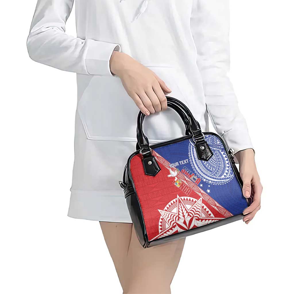 Tonga and Samoa Rugby Custom Shoulder Handbag Ikale Tahi Manu Samoa Together - Polynesian Pride
