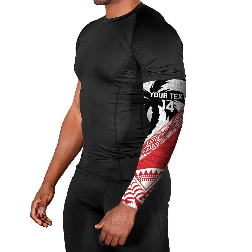 Fiji and Tonga Rugby Custom Arm Sleeves Flying Fijians Ikale Tahi Together Pacific - Polynesian Pride