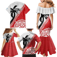 Fiji and Tonga Rugby Custom Family Matching Mermaid Dress and Hawaiian Shirt Flying Fijians Ikale Tahi Together Pacific LT14 - Polynesian Pride