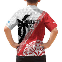 Fiji and Tonga Rugby Custom Family Matching Off Shoulder Maxi Dress and Hawaiian Shirt Flying Fijians Ikale Tahi Together Pacific LT14 - Polynesian Pride