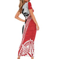 Fiji and Tonga Rugby Custom Family Matching Short Sleeve Bodycon Dress and Hawaiian Shirt Flying Fijians Ikale Tahi Together Pacific LT14 - Polynesian Pride