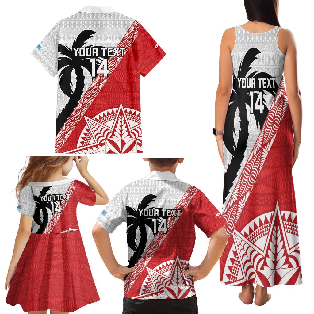 Fiji and Tonga Rugby Custom Family Matching Tank Maxi Dress and Hawaiian Shirt Flying Fijians Ikale Tahi Together Pacific LT14 - Polynesian Pride