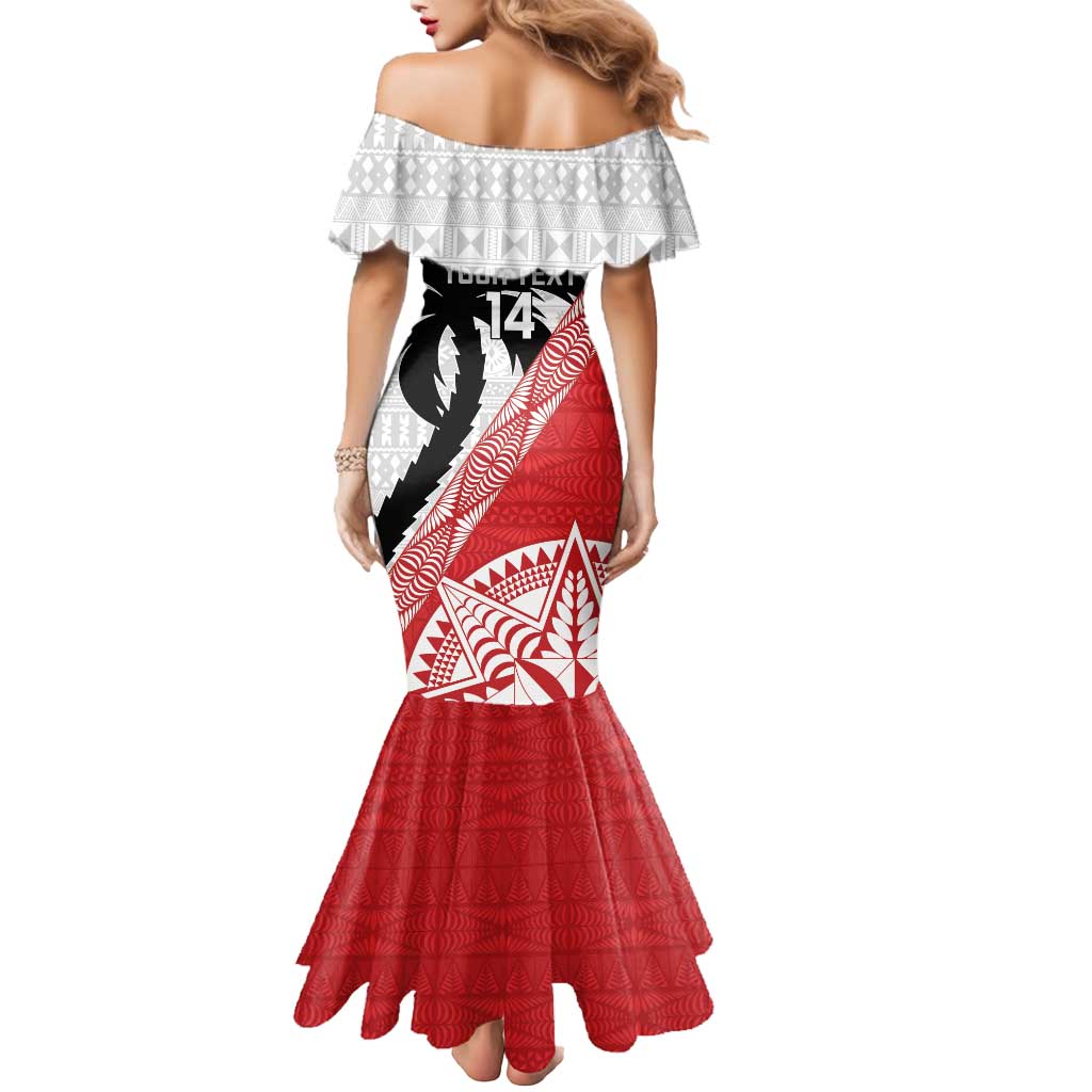 Fiji and Tonga Rugby Custom Mermaid Dress Flying Fijians Ikale Tahi Together Pacific LT14 - Polynesian Pride