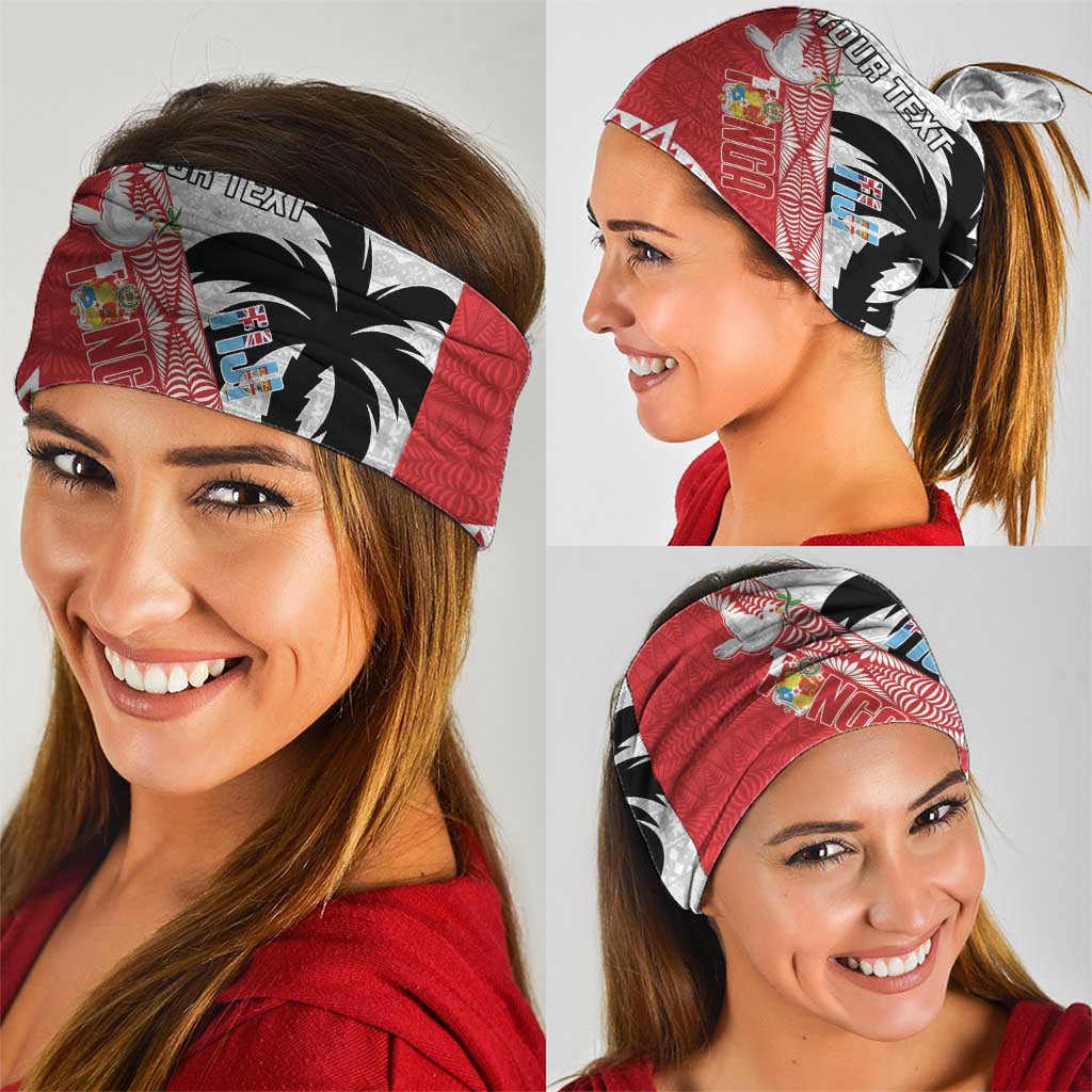 Fiji and Tonga Rugby Custom Neck Gaiter Flying Fijians Ikale Tahi Together Pacific - Polynesian Pride